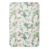 Festive Winter Holiday Botanicals Badmat (Voorkant Verticaal)