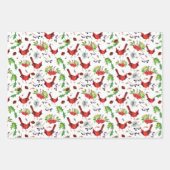 Festive Winter Holiday Botanicals Inpakpapier Vel (Voorkant 2)