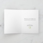 Festive Winter Kerstdorp Logo Business Feestdagen Kaart (Binnen)