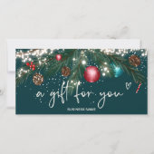 Festive winter met logo gift blauw (Voorkant)