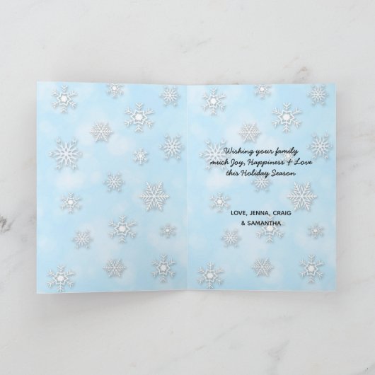 Festive Winter Owl Merry Kerstry Kaart (Binnen)