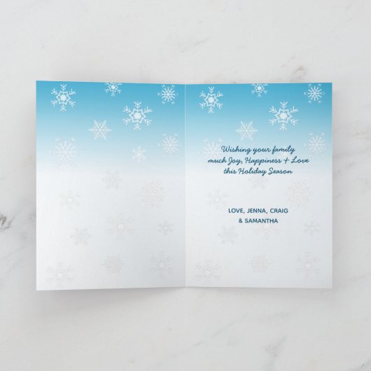 Festive Winter Owl Prettige feestdagen Kaart (Binnen)