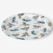 Festive Winter Pine and Evergreens Papieren Bordje (Gekanteld)