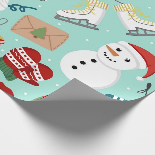 Festive Winter Wonderland Cadeaupapier (Hoek)