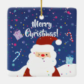 Festive Winter Wonderland Lijst | Foto van de fami Keramisch Ornament (Achterkant)