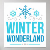 Festive winter wonderland woorddecor poster (Voorkant)