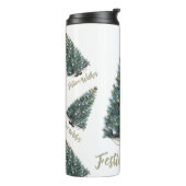 Festive Wishes. Christmas tree design Thermosbeker (Gedraaid links)