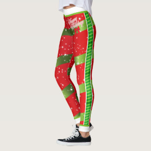 Festive WRAPPED UP FOR You IN HOLIDAY RIBBONS Leggings