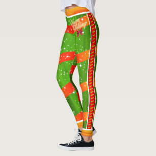 Festive WRAPPED UP-UP VOOR U IN HOLIDAY RIBBONS Leggings