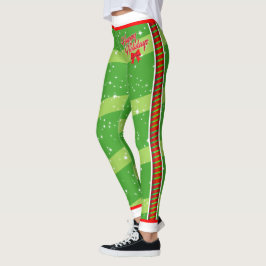 Festive WRAPPED UP-UP VOOR U IN HOLIDAY RIBBONS Leggings