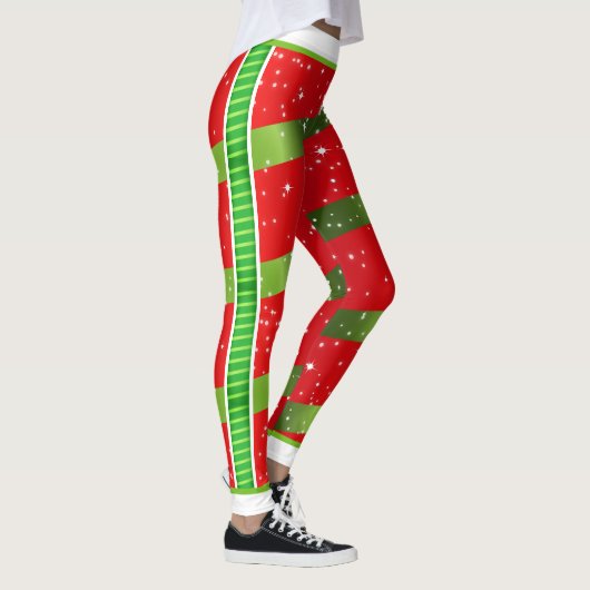 Festive WRAPPED UP-UP VOOR U IN HOLIDAY RIBBONS Leggings (Rechts)