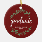 Festive Wreatalized Afstuderen Keepomwille Keramisch Ornament (Voorkant)