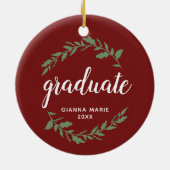 Festive Wreatalized Afstuderen Keepomwille Keramisch Ornament (Achterkant)