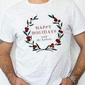 Festive Wreath Family Christmas T-shirt