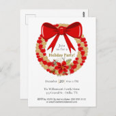 Festive Wreath Holiday Briefkaart (Voorkant / Achterkant)