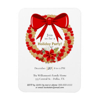 Festive Wreath Holiday Magneet