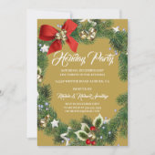 Festive Wreath Holiday Party Uitnodiging (Voorkant)