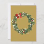 Festive Wreath Holiday Party Uitnodiging (Achterkant)