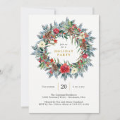 Festive Wreath Holiday Party Uitnodiging (Voorkant)