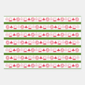 Festive Wreath, Ornament, Bell, kerstboom Inpakpapier Vel (Voorkant)