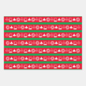 Festive Wreath, Ornament, Bell, kerstboom Inpakpapier Vel (Voorkant 3)