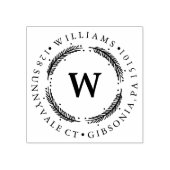 Festive Wreath | Vakantiemaand adres Rubberstempel (Afrduk)