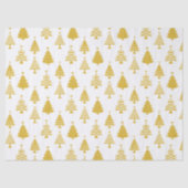 Festive Yellow and White Christmas Tree Pattern Tissuepapier (Voorkant)