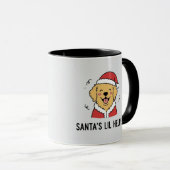 Festive Yellow Dog Christmas Golden Retriever Pet Mok (Voorkant rechts)