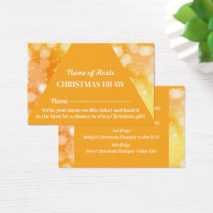 Festive Yellow, kerstfeestkaartjes Visitekaartje