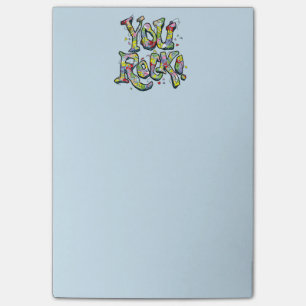 Festive "You Rock!" Post-it notities doorgeven Post-it® Notes