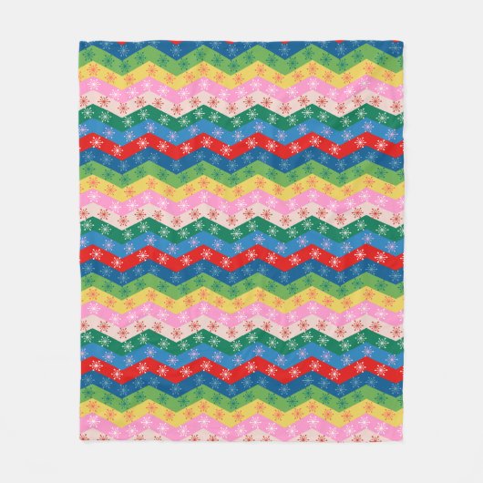 Festive zigzag ribbon Fleece Blanket (Voorkant)