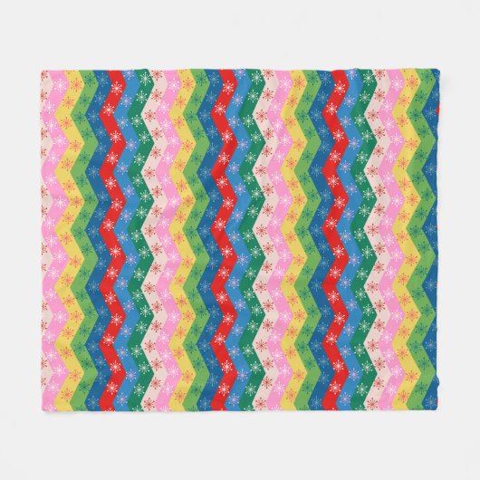 Festive zigzag ribbon Fleece Blanket (Voorkant (Horizontaal))