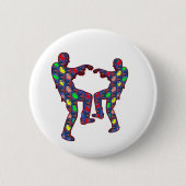 FESTIVE ZOMBIE DANCE RONDE BUTTON 5,7 CM (Voorkant)