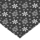 Festive zwarte witte sneeuwvlok met betegeling korte tafelloper (Hoek)