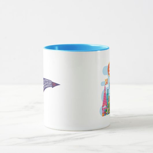 Festiviteiten in de kleine wereld mok (Midden)