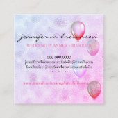 Festiviteiten rond de Planner van de Balonpartij Vierkante Visitekaartje (Achterkant)