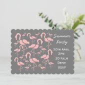 Festiviteiten rond de zomerflamingo picnic garden kaart (Staand voorkant)