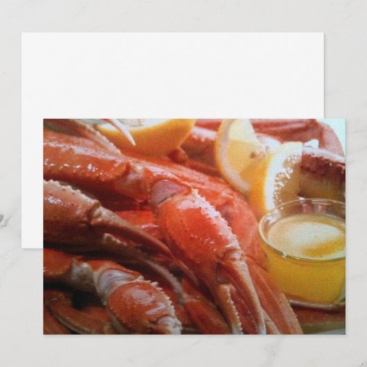 FESTIVITEITSINVITATIE "GRAB LEG" KAART (Voorkant / Achterkant)