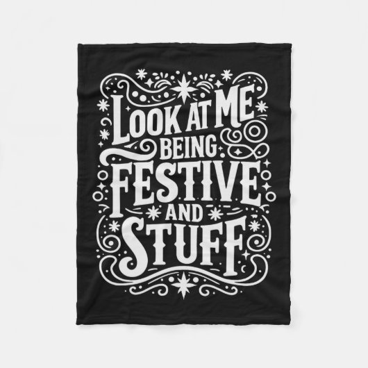Festivity Kijk me feestelijk en zo Celeb Fleece Deken (Voorkant)