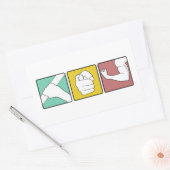 FESTIVUS geïllustreerd Rechthoekige Sticker (Envelop)