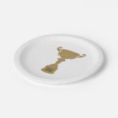 Festivus hoogstandjes papieren bordje (Gekanteld)