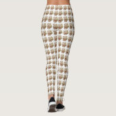 Festliche Igel Illustrationen Weiß Leggings (Achterkant)