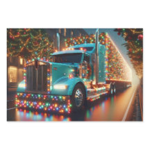 Festlicher Weihnachts-LKW mit Lichtern