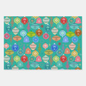 Festliches Weihnachtsschmuck-Muster Inpakpapier Vel (Voorkant 3)