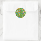 Festliches Weihnachtsschmuck-Muster Ronde Sticker (Tas)