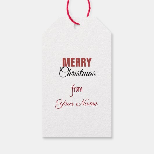 Festsive Merry-kerstsnoepriet Cadeaulabel (Achterkant)