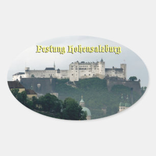 Festung Hohensalzburg, Salzburg Oostenrijk Ovale Sticker
