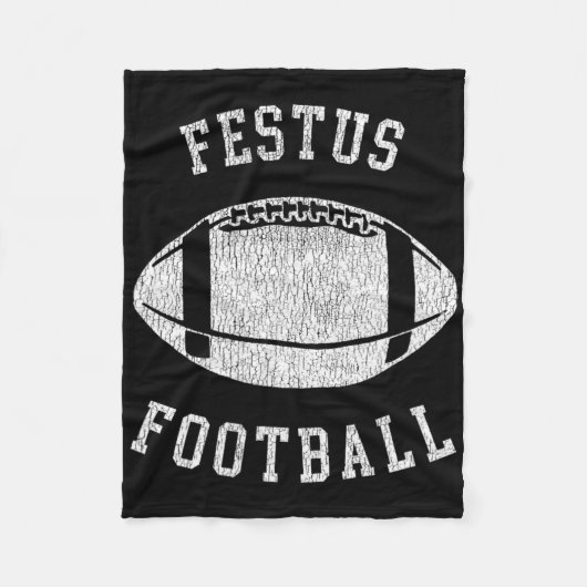 Festus Football Distressed Vintage 80's Throwback  Fleece Deken (Voorkant)