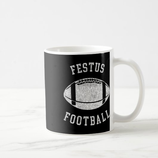 Festus Football Distressed Vintage 80's Throwback Koffiemok (Rechts)