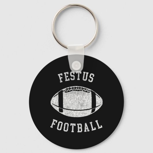 Festus Football Distressed Vintage 80's Throwback  Sleutelhanger (Voorkant)